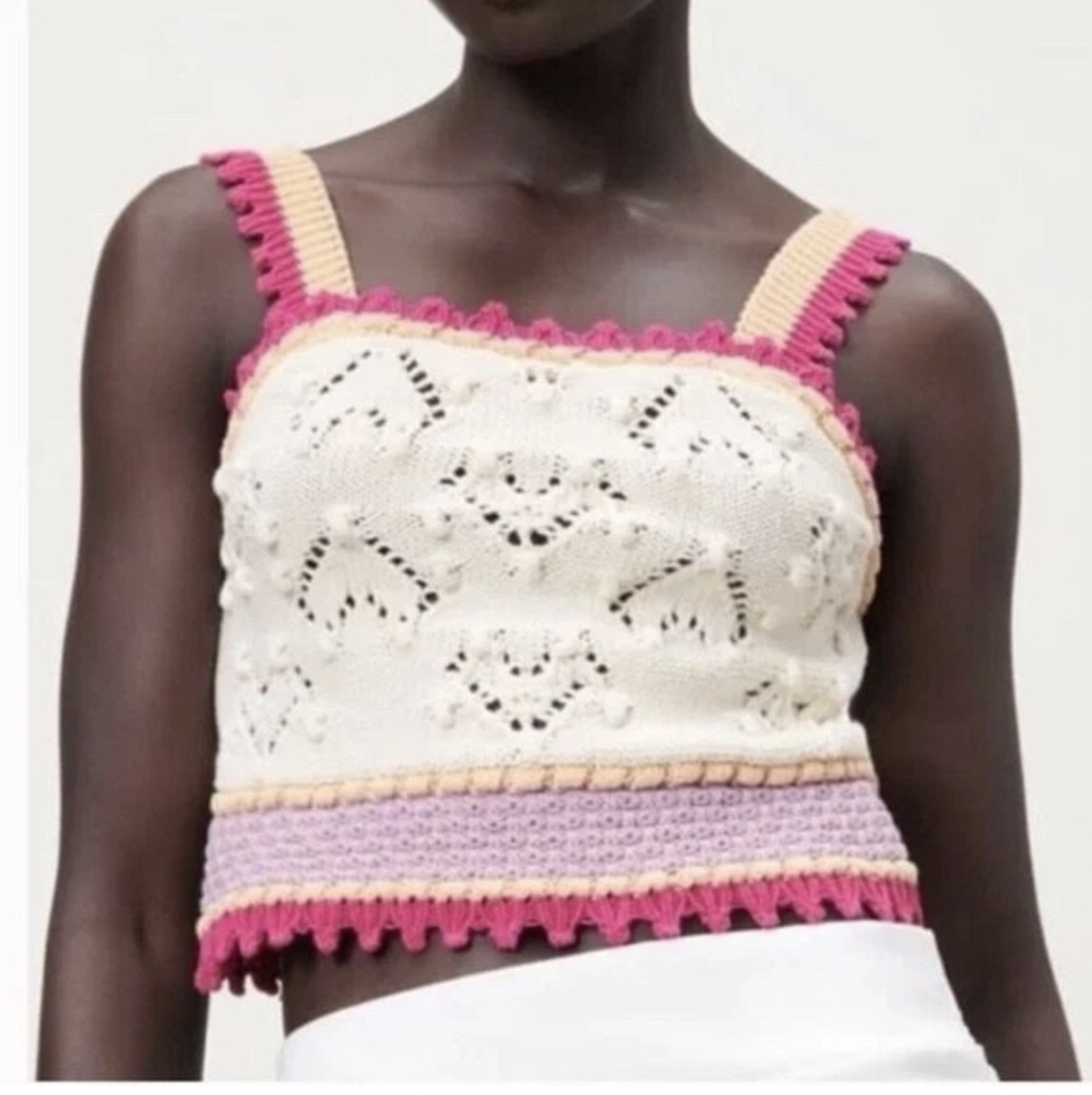 Zara Strappy Crochet Top